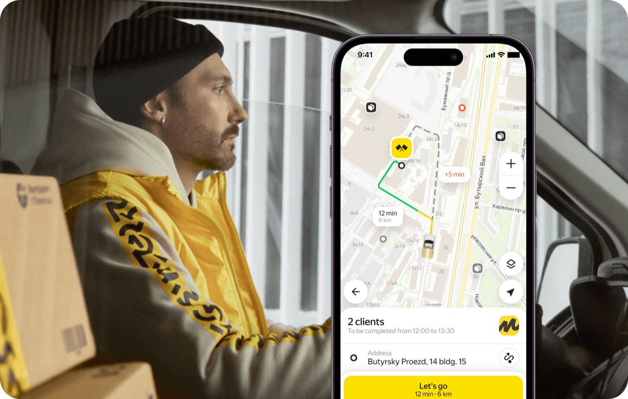 yandex courier app screens